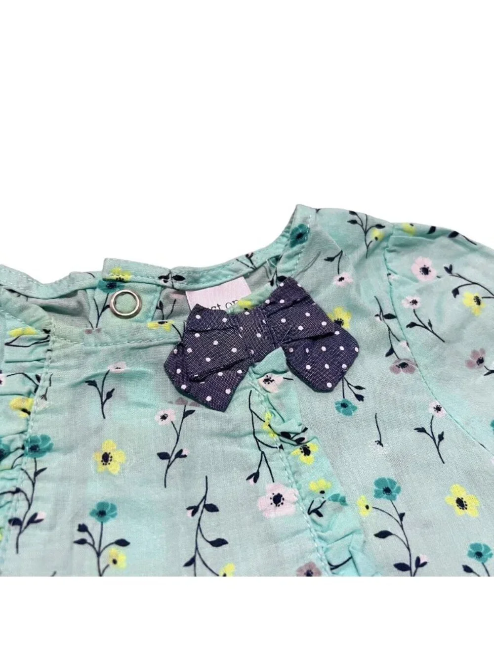 Carter's 3m Green Floral Top & Polkadot Bloomers Set